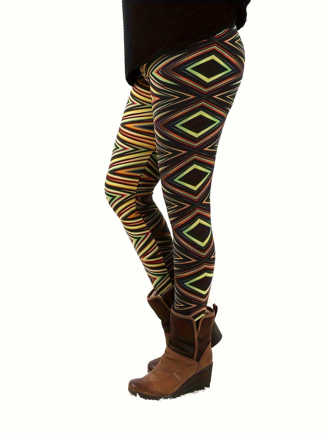 Leggings for Women Tie-Dye & Printed Fashion Leggings Regular/ One Size