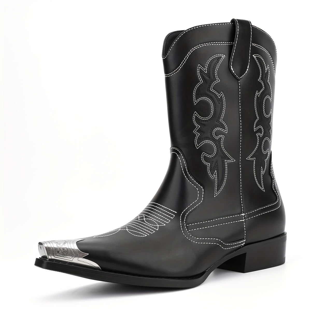 Men's Boots Vintage Casual Embroidered Pointed Toe Cowboy Boots