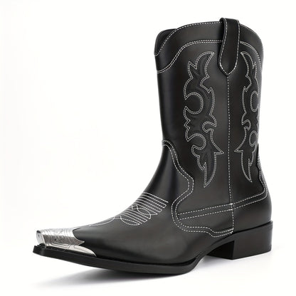 Men's Boots Vintage Casual Embroidered Pointed Toe Cowboy Boots