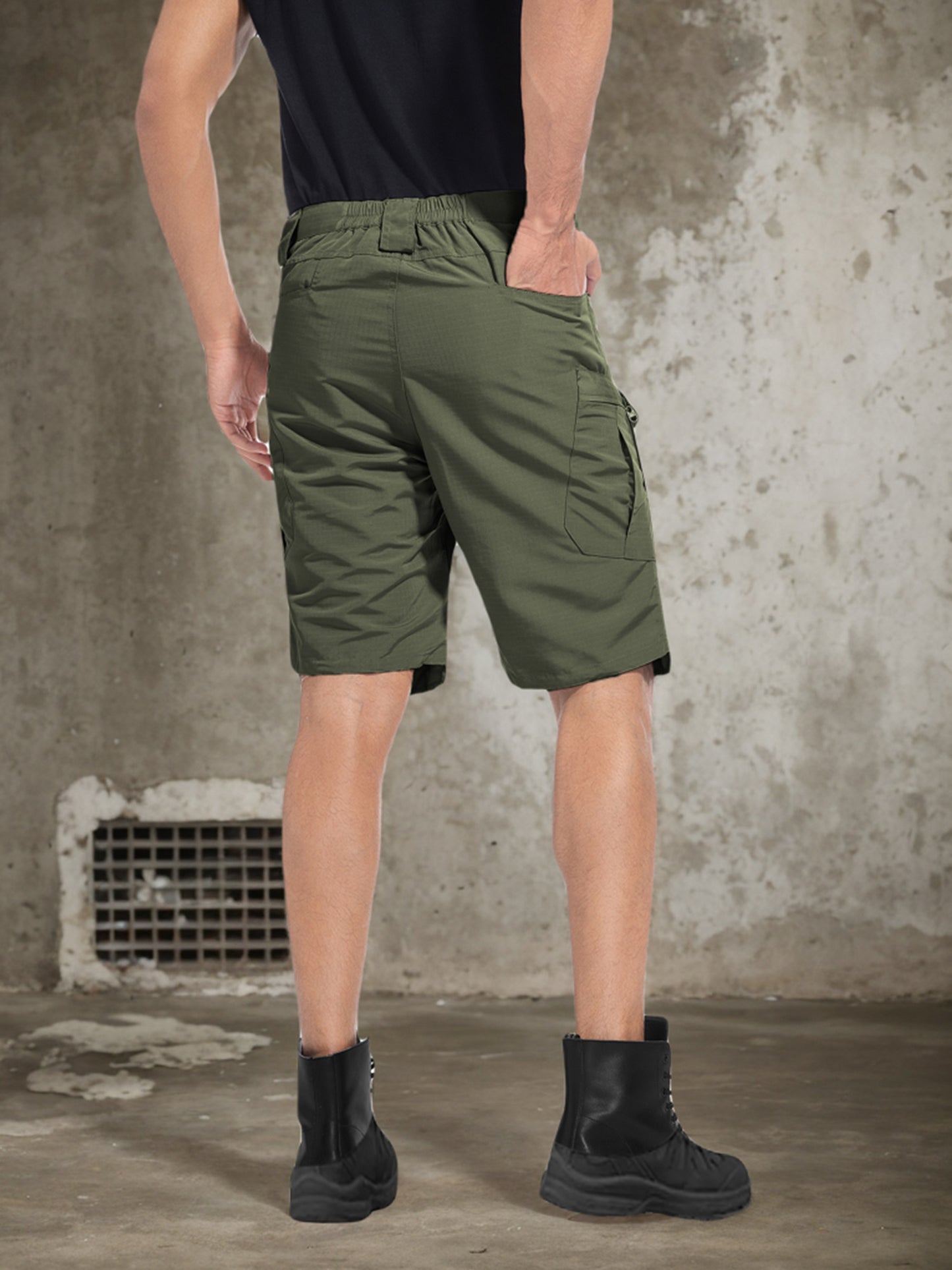 2pcs Cargo Shorts for Men Outdoor Casual Hiking Work Shorts with Multi-Pocket (No Belt)