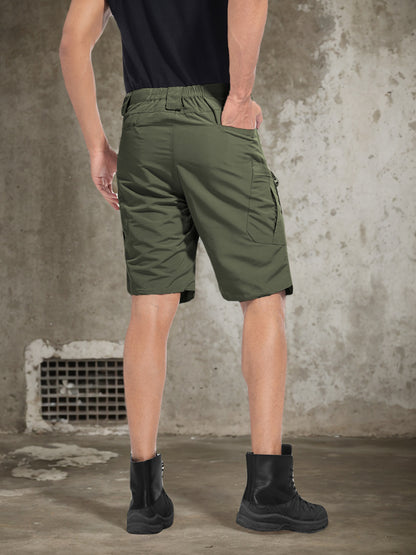2pcs Cargo Shorts for Men Outdoor Casual Hiking Work Shorts with Multi-Pocket (No Belt)