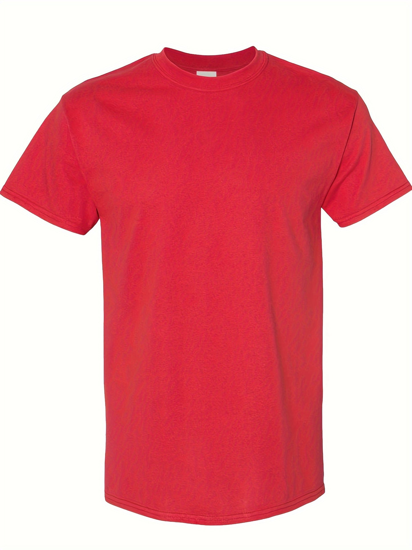 Set of 5, T-Shirt Made from 100%, Classic Short-Sleeve Solid Color Tee for Men