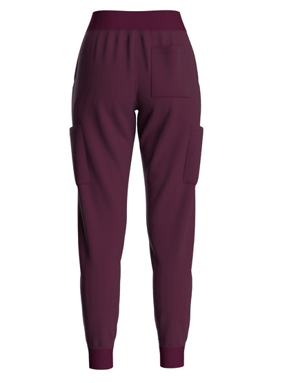 Women's Solid Two-piece Set - Elegant Short Sleeve V Neck Scrub Top & Drawstring Pants Outfits, Clothing