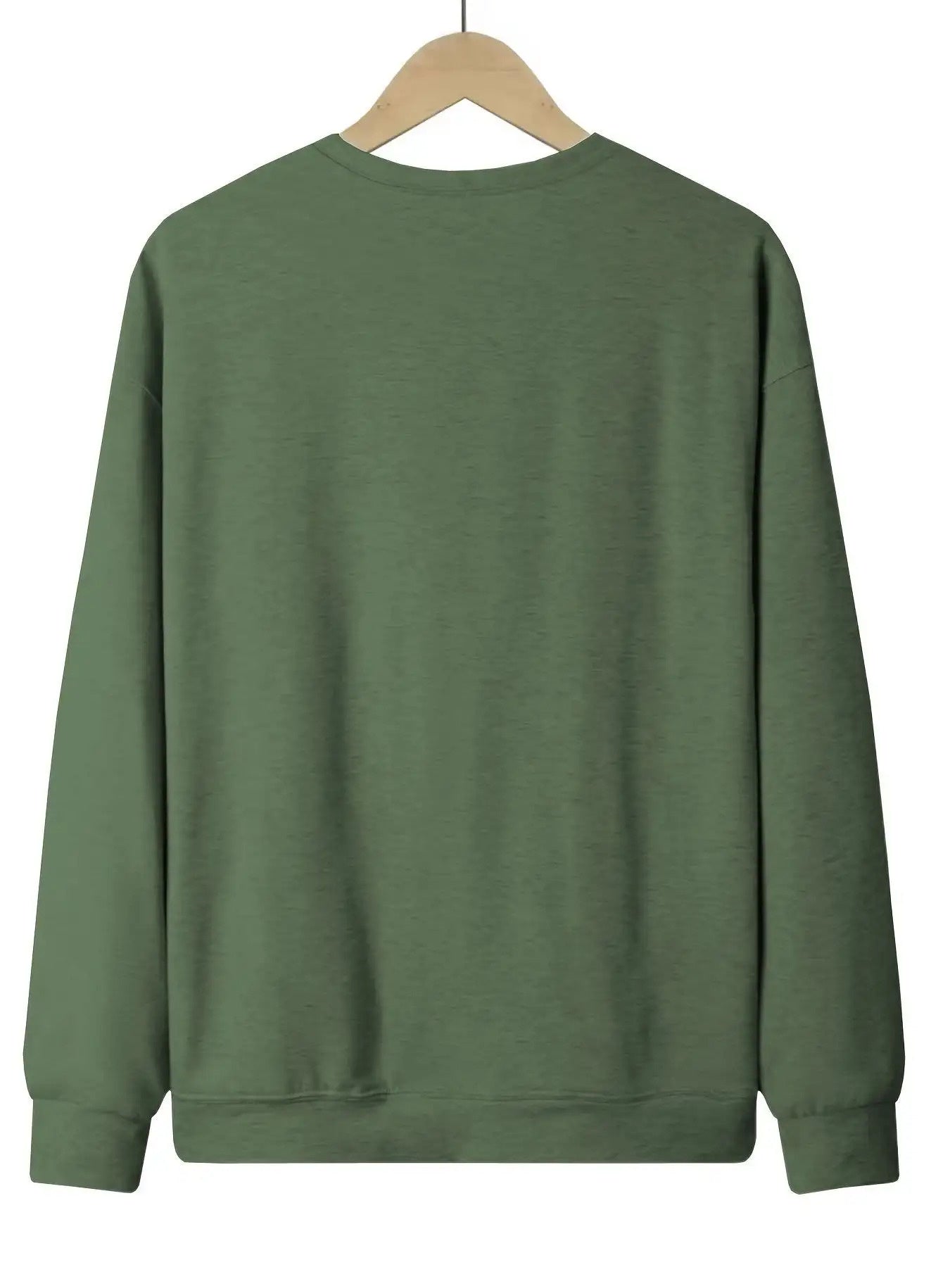 Crewneck Sweatshirt with Letter Print, Casual Long Sleeve Design with Drop Shoulders, Ideal for Spring And Autumn, Designed for Women