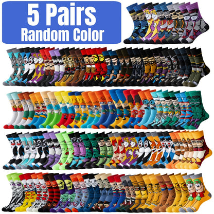 Men's Cute Print Crew Socks - 22-Pair Pack
