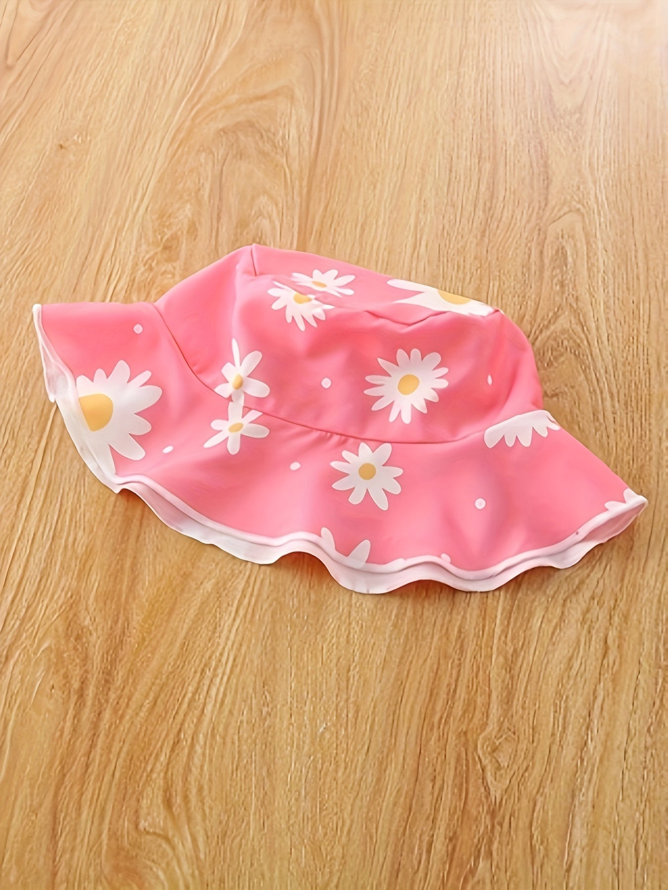 Summer Girls Flower Print Dress Children's Casual Dress Spring/Summer Popular Western Style Little Girl Fashion Versatile Casual Print Full Print Dress (including Hat)