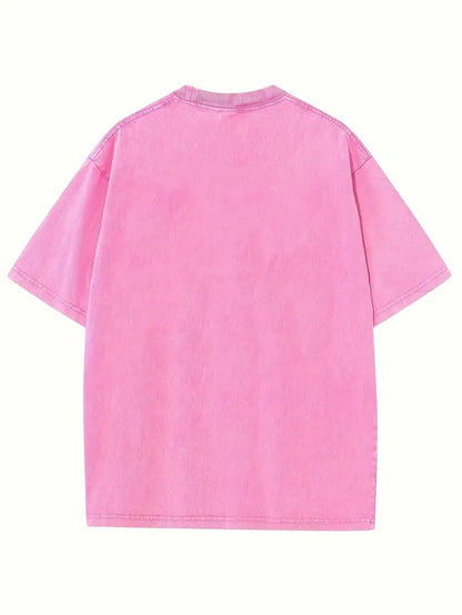 Vintage Style Women'S T-Shirt - 230G Heavyweight, Round Neck, Short Sleeves, Retro Urban Fashion, Machine Washable, Ideal for Casual Spring/Summer Outfits, Relaxed Fit Tee