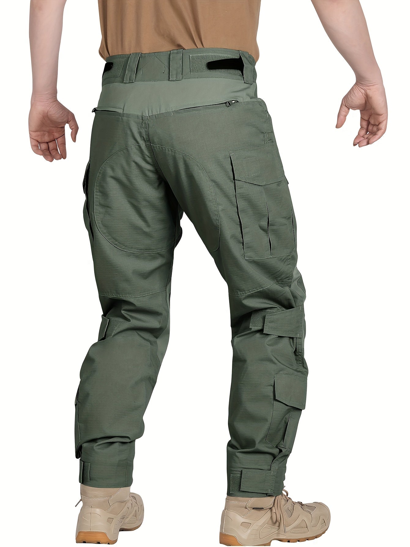 Men'S Tactical Pants with Knee Pads, Outdoor Cargo Work Pants Hunting Pants 10 Pockets (No Belt)