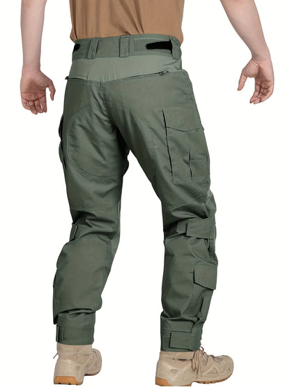 Men'S Tactical Pants with Knee Pads, Outdoor Cargo Work Pants Hunting Pants 10 Pockets (No Belt)