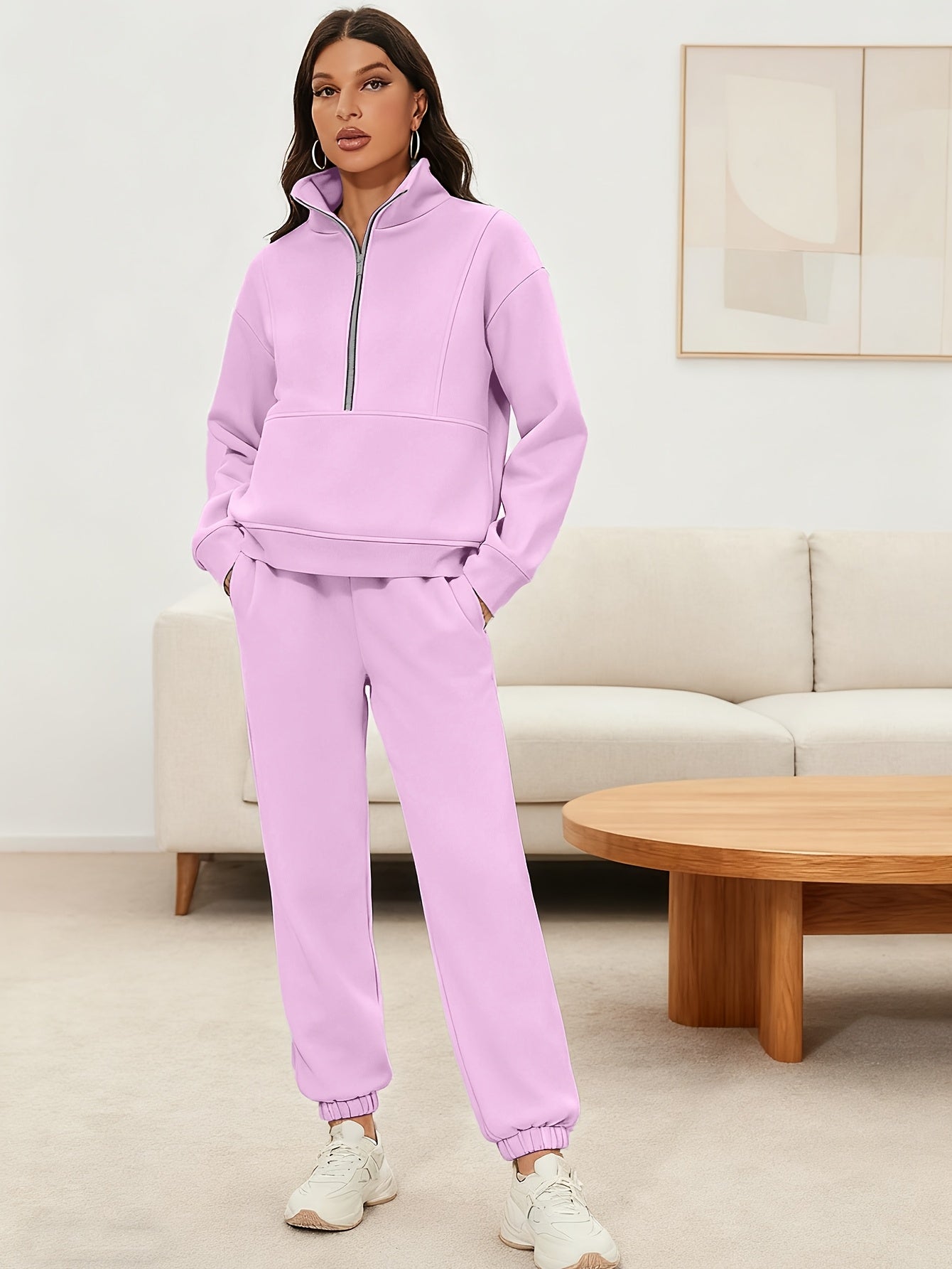 A Set of Autumn And Winter European And American Women'S Two-Piece Suits, Sweatshirts, Trousers, Fleece Sports, Street Fashion And Casual Suits
