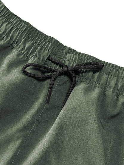Fashionable Casual Pants for Women | Summer Solid Color Gradient Green with Zipper Pockets and Drawstring Waist, High Stretch Fabric, Regular Fit, Perfect for Daily Outings and Outdoor