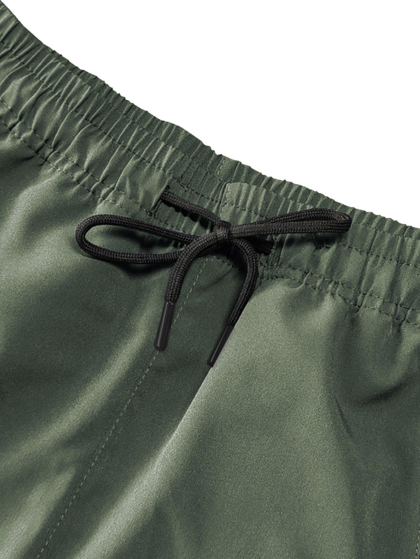 Fashionable Casual Pants for Women | Summer Solid Color Gradient Green with Zipper Pockets and Drawstring Waist, High Stretch Fabric, Regular Fit, Perfect for Daily Outings and Outdoor