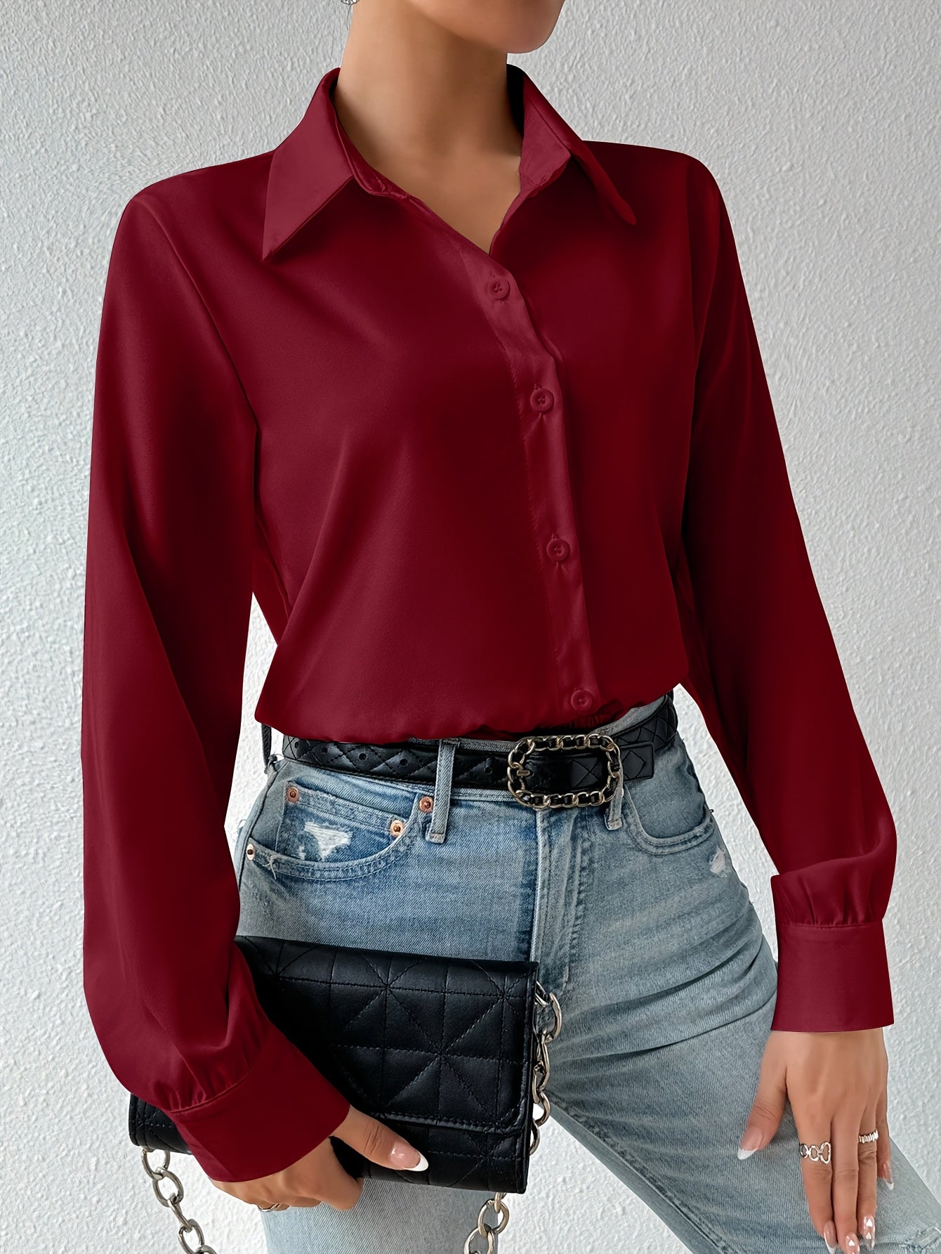 2pcs Women's Long-Sleeve Shirt Bodysuit