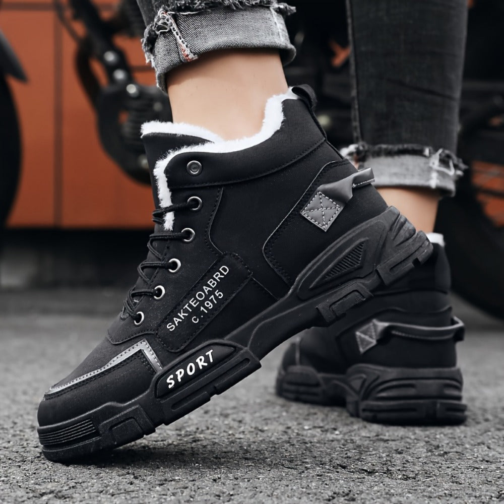 Men's Sneakers - Non-Slip Sole & Lace-Up Fit