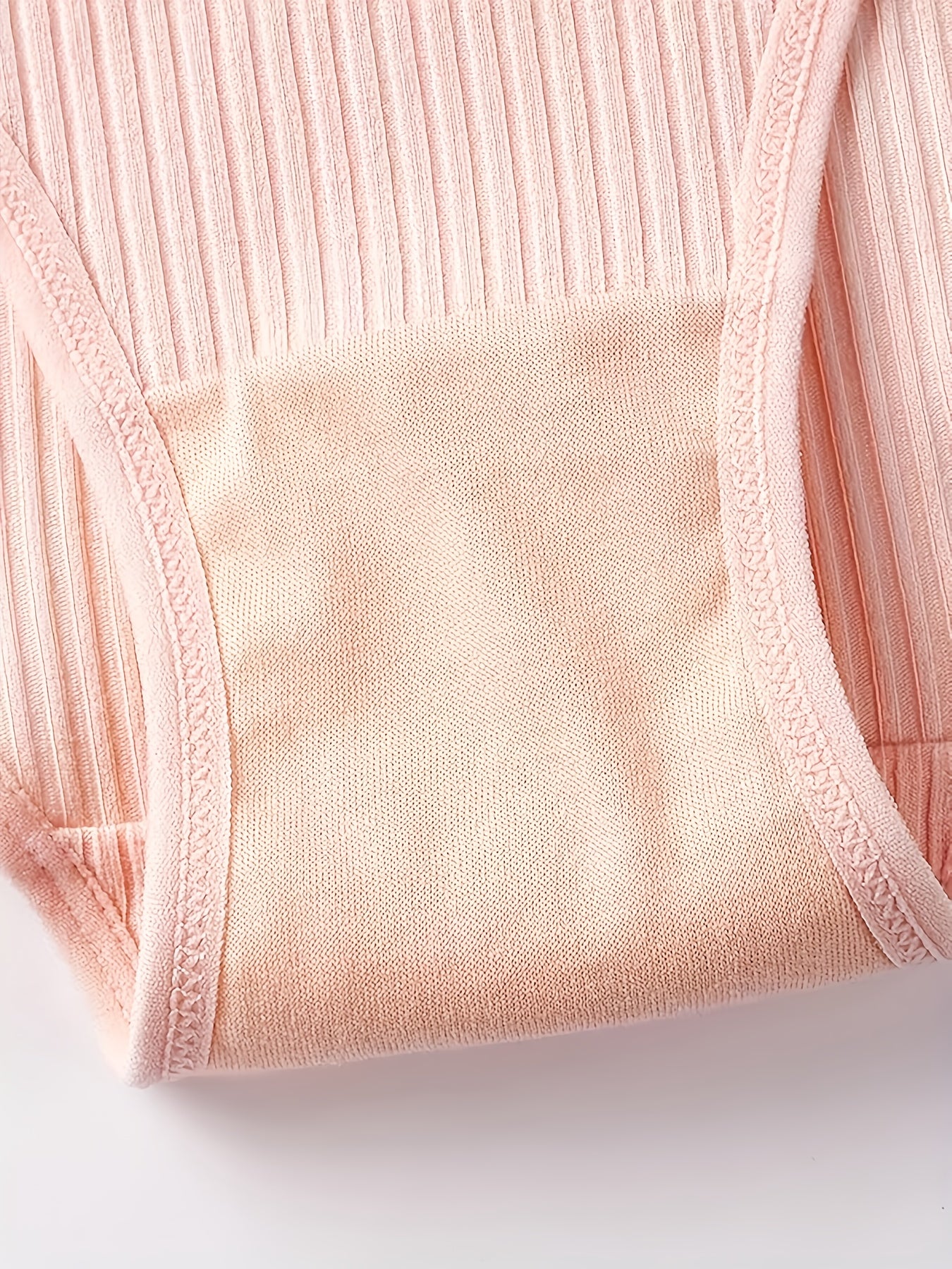 8pcs Women'S Panties Sexy Low-Waist Solid Color Briefs Ribbed Comfortable And Breathable Sports Underwear