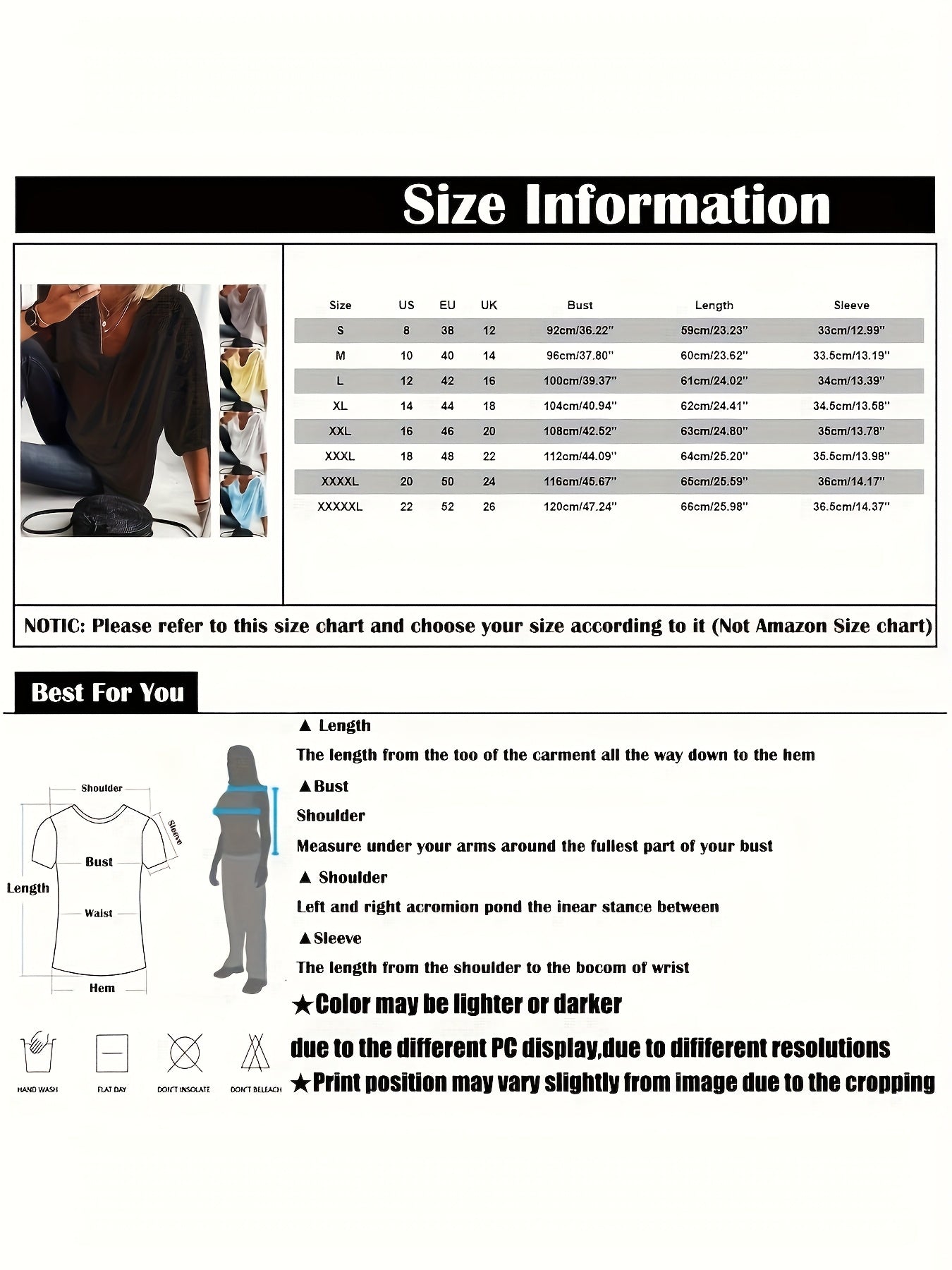 Plus Size - Plus Size - Plus Size Women'S 3/4 Sleeve Lined Tunic Top - Light Gray V-Neck Casual Loose Fit Shirt with Geometric Eyelet Detailing, High-Quality Autumn Tee for Layering Or Standalone Outfits, L-5XL