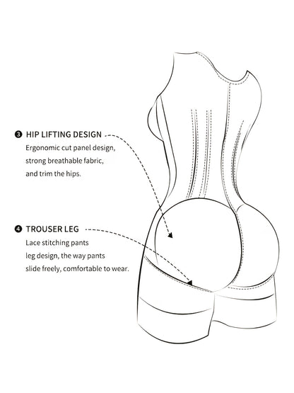 Women's Postpartum Shapewear Suitable for Pregnancy Belly, Tummy Control Corset with Bust Support & High Compression, Zipper & Hook Closure Bodysuit for Prenatal and Postpartum Care