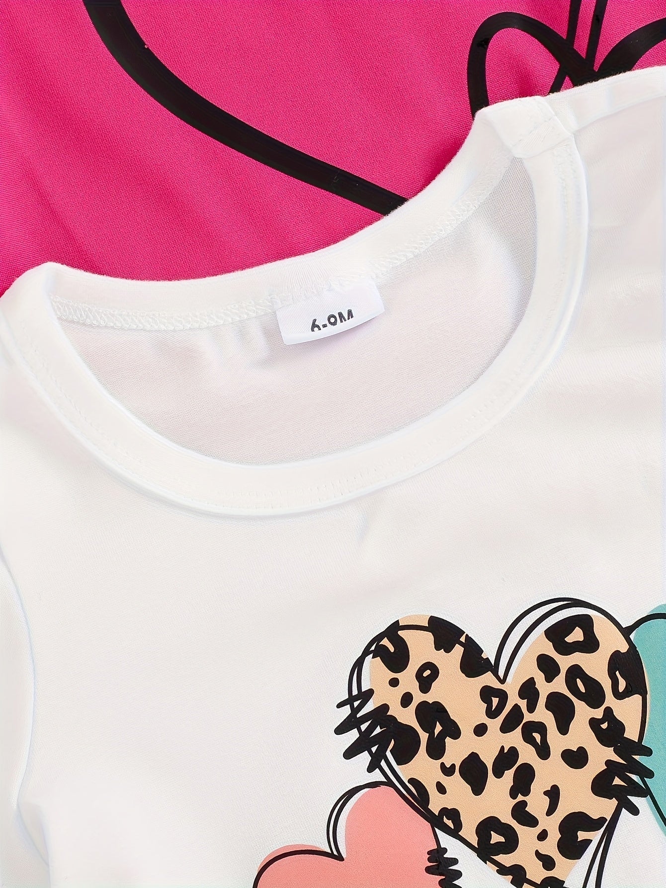Directional Development of Spring And Summer New Cute Love Letter Printed Short Sleeve Shorts Three-Piece Set, for Outdoor