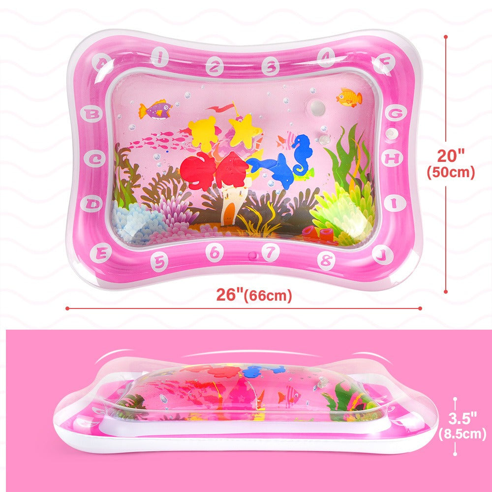Baby Play Mat - Inflatable Pink Blue Tummy