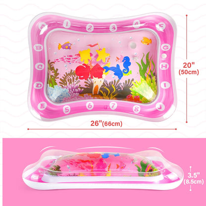 Baby Play Mat - Inflatable Pink Blue Tummy