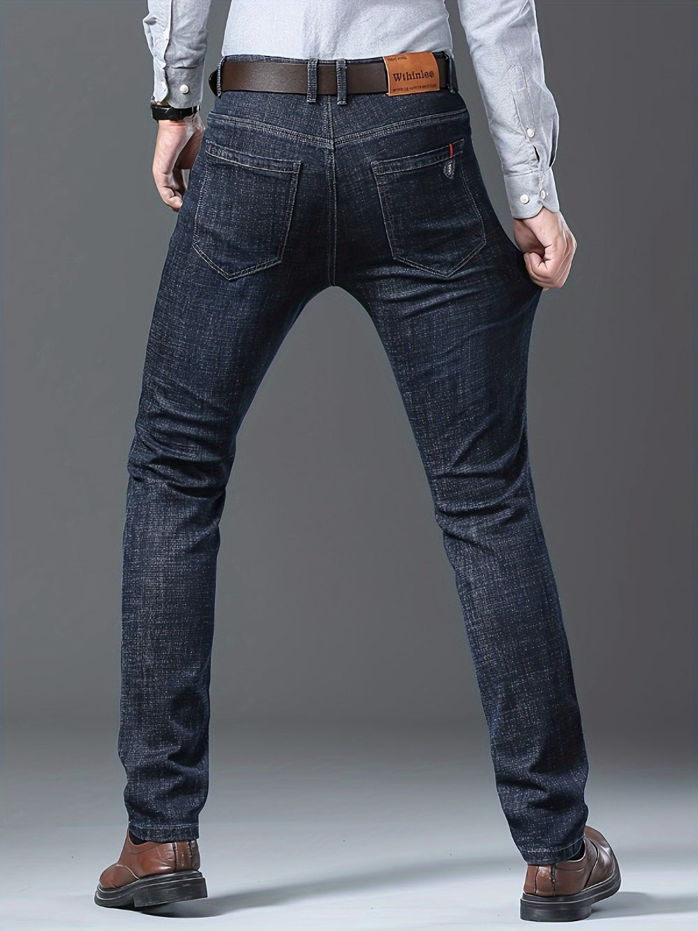 Men's Straight Leg Jeans - Vintage Wash Clean Finish Modern