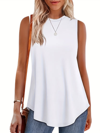 3pcs Set 2025 Europe And The United States Fashion Casual Loose Printed Round Neck Waist Sleeveless Vest
