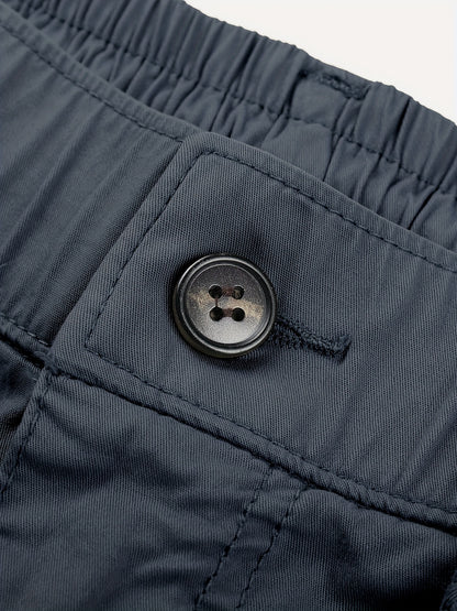 Solid Cargo Men's Casual Long Pants with Multiple Pockets AndButtons, Outdoor Hiking Camping Mountaineering