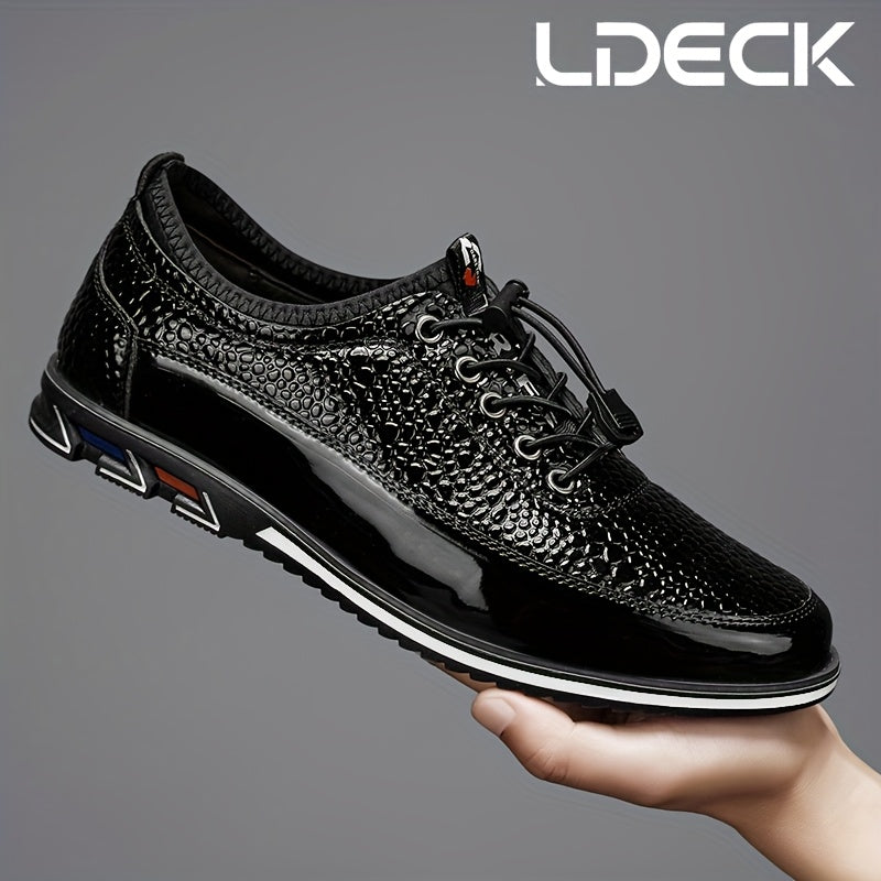 Large Men's New High Top Business Formal High Top Casual Office Professional Suit Set with Lace Up Trendy Men's Shoes