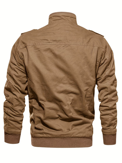 Men's Black Cotton Cargo Jacket - product view 22
