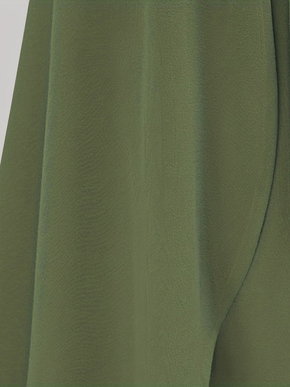 Women's Autumn New High-Waist Irregular Split Skirt with Lining, Mid-Length 2-in-1 Tie Dress