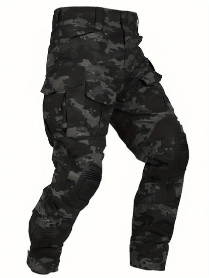 Men'S Tactical Pants with Knee Pads, Outdoor Cargo Work Pants Hunting Pants 10 Pockets (No Belt)