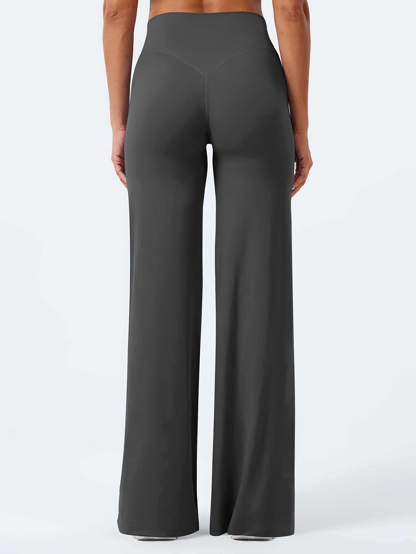 Four-Piece Women'S Outfit for Spring And Autumn, Featuring High-Waisted Wide-Leg for Yoga Pants Made from Elastic Fabric. Ideal for Yoga, Pilates, And Fitness Activities, with a Flared Hem And Stretchy Material