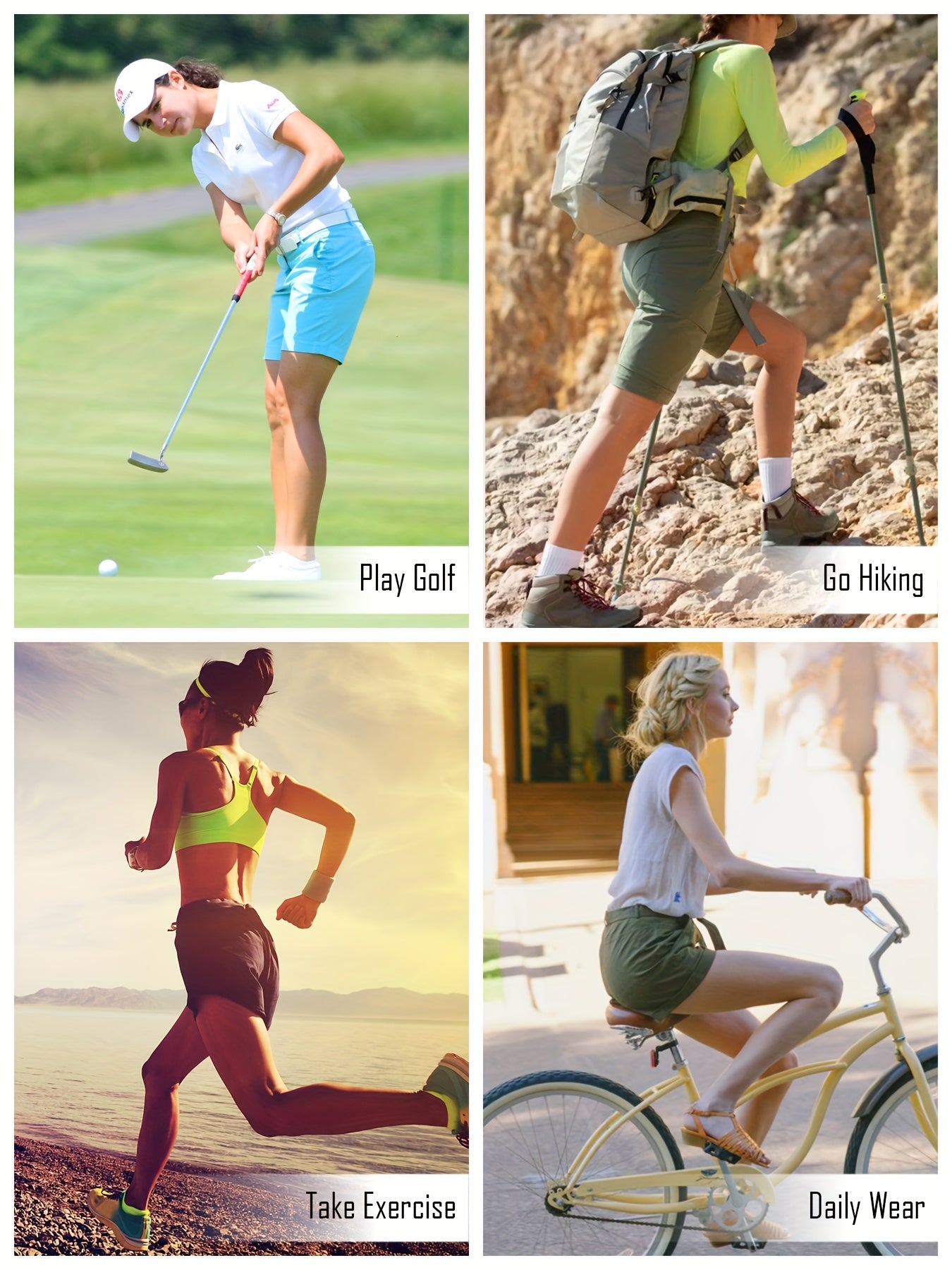 3pcs 5" Womens Shorts Basic Shorts Lightweight Quick Dry Workout Shorts with Pockets