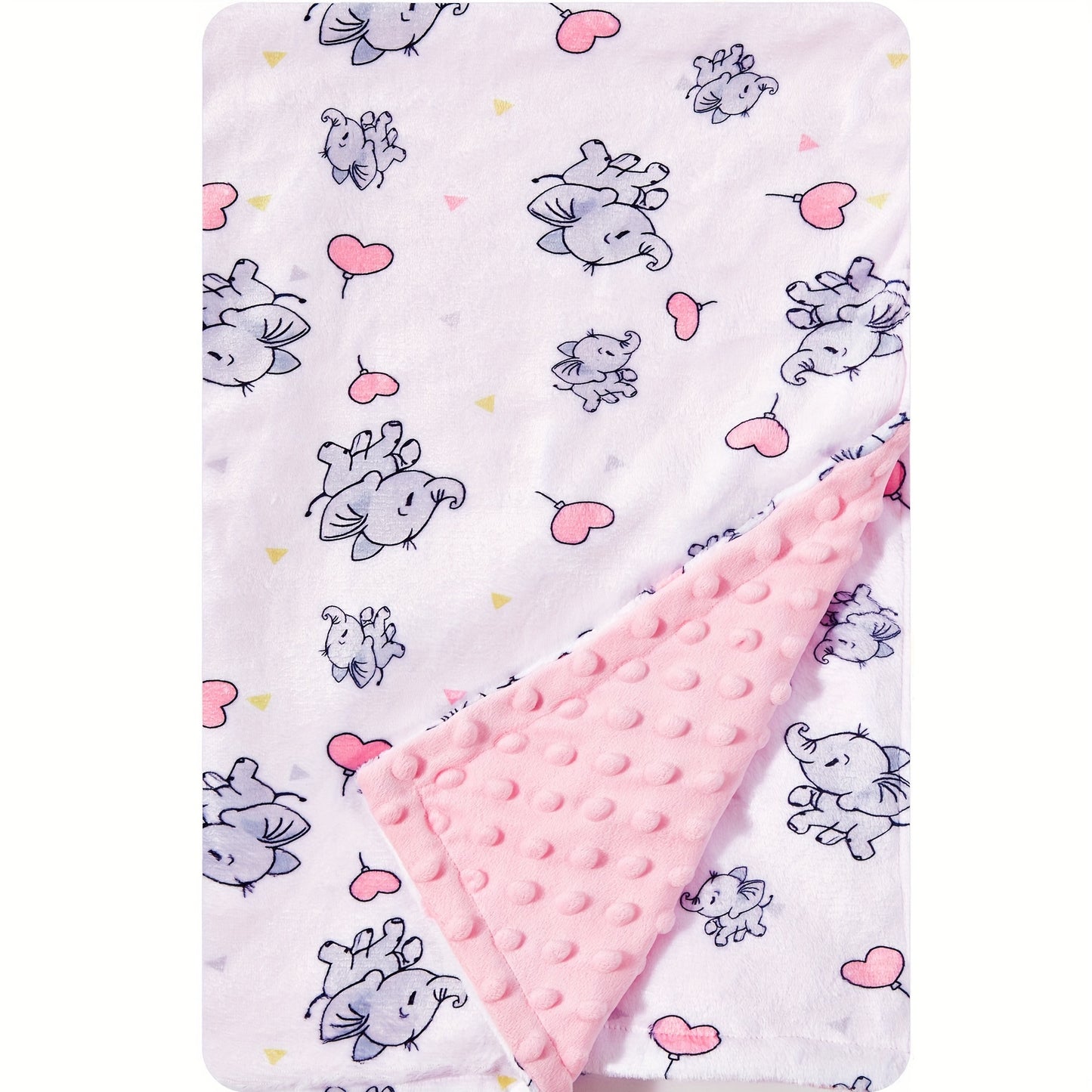 Double Layers Soft Plush Minky Blanket with Dotted Backing, Blanket for Shower Gift (Animals 30 40 Inches)