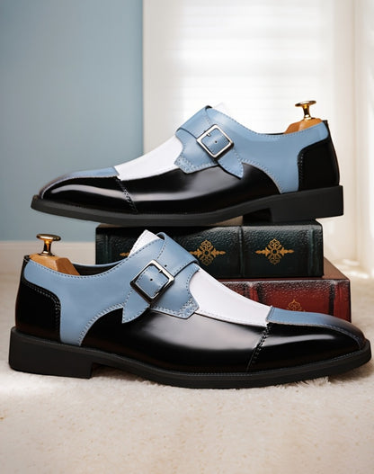 Men's Loafers & Slip-Ons - Color Blocked & Metal Buckle 120933