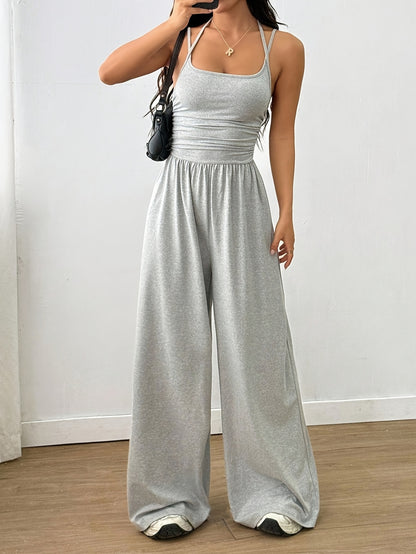 Casual Loose-Fitting Pleated Jumpsuit for Women, Suitable for Spring And Summer