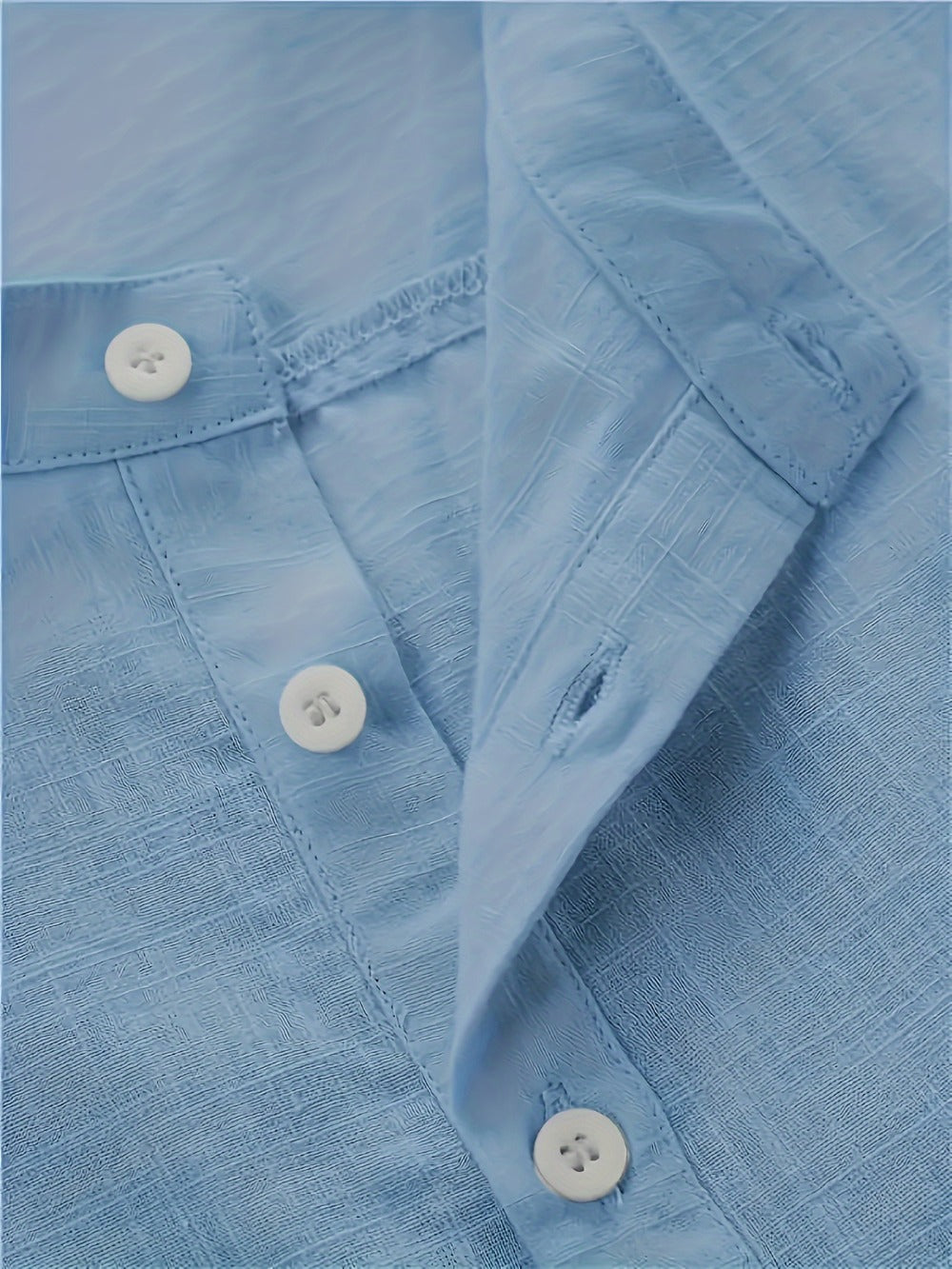 Men's Solid Plus Size Long Sleeve Casual Shirt - Stretch