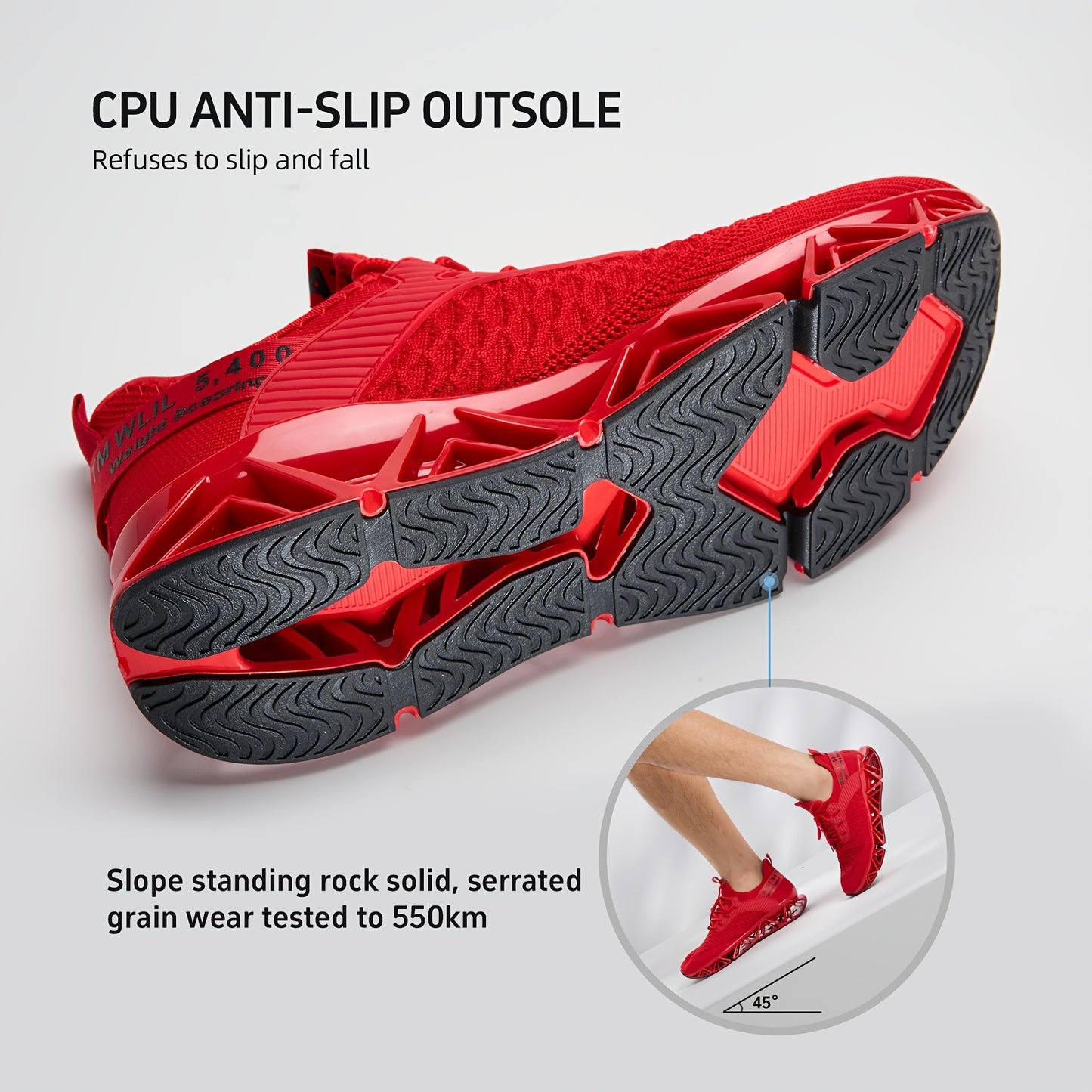 [Lightweight Running Shoes] Men Lightweight Breathable Running Shoes - Non-Slip All-Season Fitness Sneakers, Lace-Up Design Black - Wear-Resistant And Durable Training Shoes, Comfortable Casual Shoes, A Must-Have For Fitness Enthusiasts