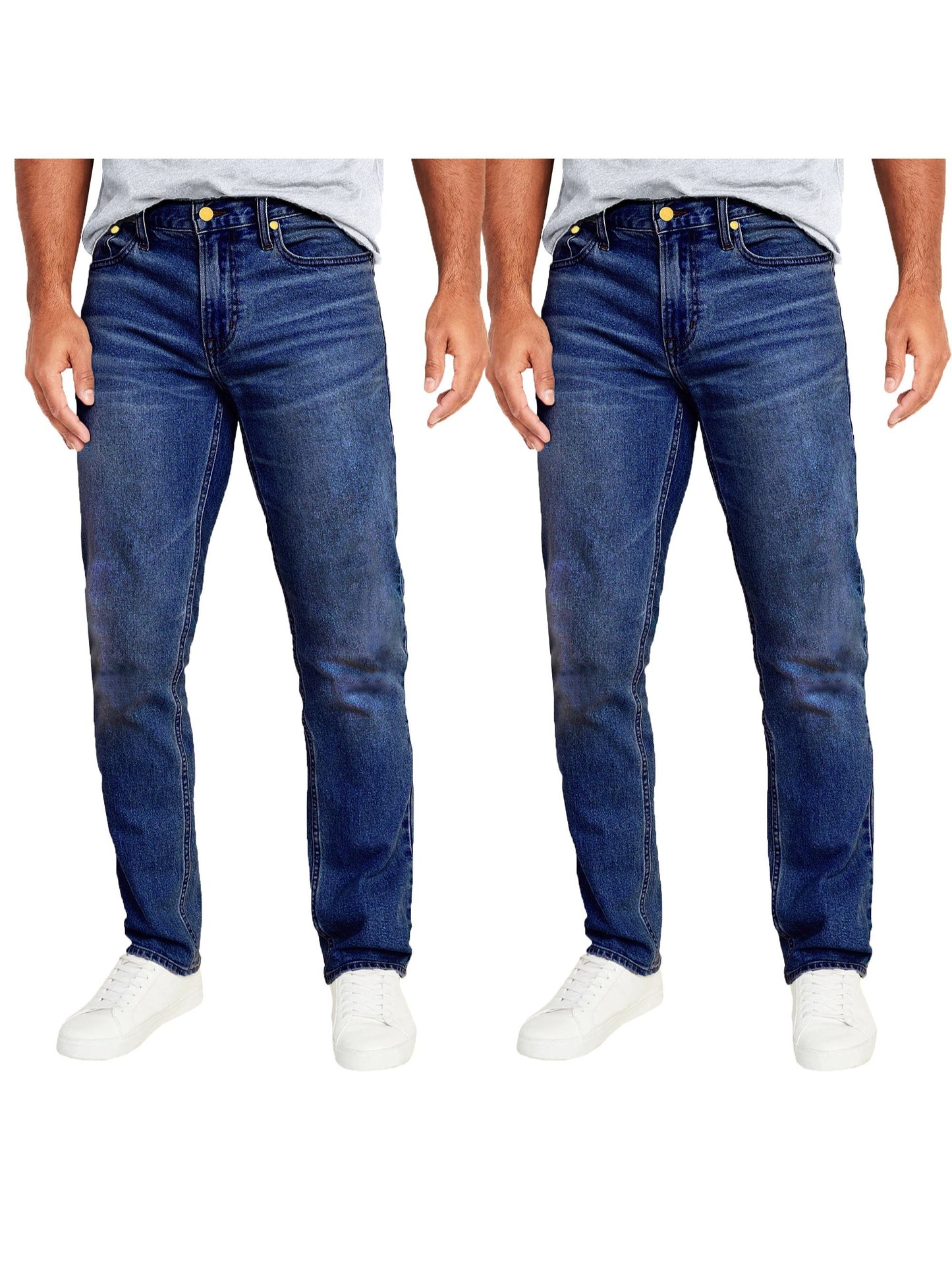 2-Pack Men's Flex Stretch Slim Straight Jeans (31" Inseam)