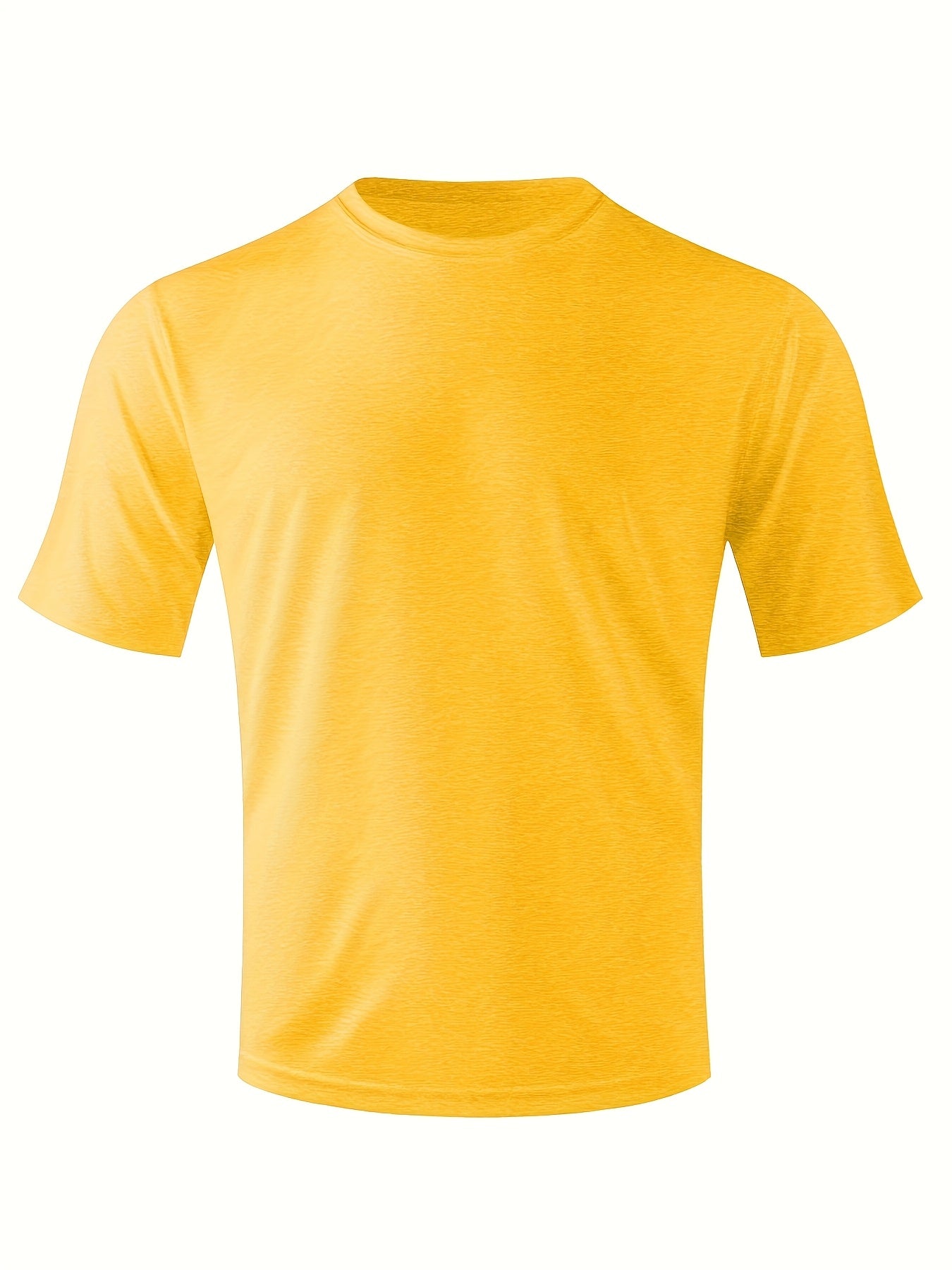 3-Pack Men's Quick-Dry UPF 50+ T-Shirts - Moisture-Wicking Crew Neck Short Sleeve Tees in Khaki, Orange, Yellow (S-3XL) for Swimming, Beach, & Outdoor Activities - Multi-Pack Athletic Shirts