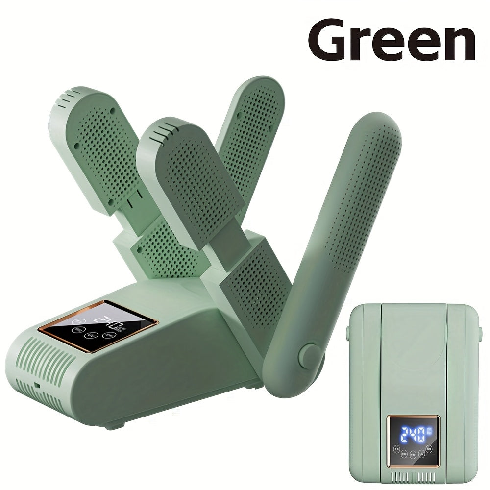 Foldable And Portable Shoe Dryer, Shoe Heater, Smart Timer, 180° Folding Design, Quickly Dries Damp And Smelly Shoes And Boots, Suitable for Home, Travel, Fitness, Family Shoe Care, Perfect Holiday Gift, Without Battery