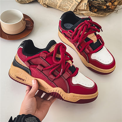 Ladies Casual Bread Shoes New Niche Fashion Joker Non-slip Soft-soled Sports Skateboard Shoes, Women Shoes, Sneakers