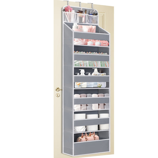Over Door Hanging Organizer, No Tilt Closet Organizer for Diaper Kids Shoes Over Door Storage Organizer with 6 Large Capacity Pockets for Essentials Nursery Bedroom Bathroom