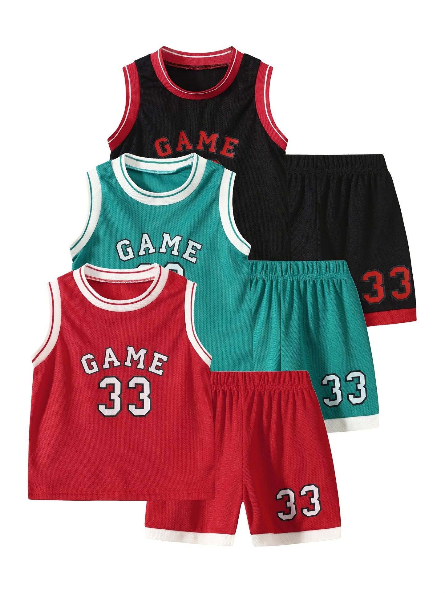 6pcs Boy 8 Years Old Summer Short-sleeved Suit Children's Gift Fashion Comfortable Breathable New Children 10 Years Old T-shirt Boys Clothes Children's Clothing Suitable for Outdoor Sports, Perfect for Outdoor