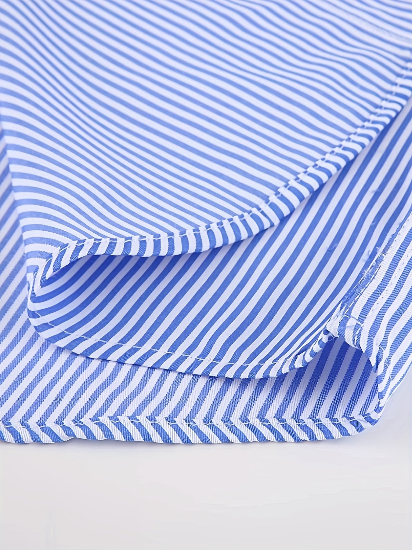 Men'S Striped Dress Shirt Long Sleeve - Premium Formal Shirt for Business, Weddings & Events, Lapel Collar, Single-Breasted, Wrinkle Resistant, Comfort Fit, Classic Office And Party Attire