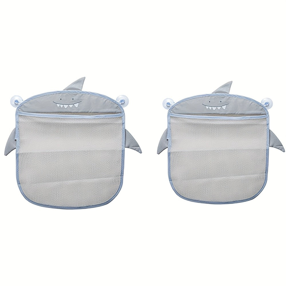 2-Pack Mesh Shower Caddy Bags - Drainable Suction-Cup Storage