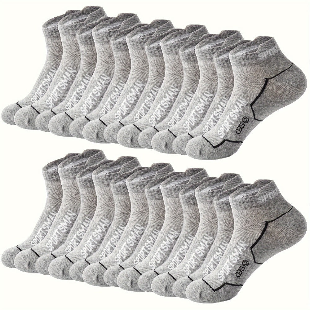 Men's Athletic Ankle Socks - 12-Pair Pack