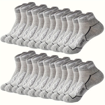 Men's Athletic Ankle Socks - 12-Pair Pack