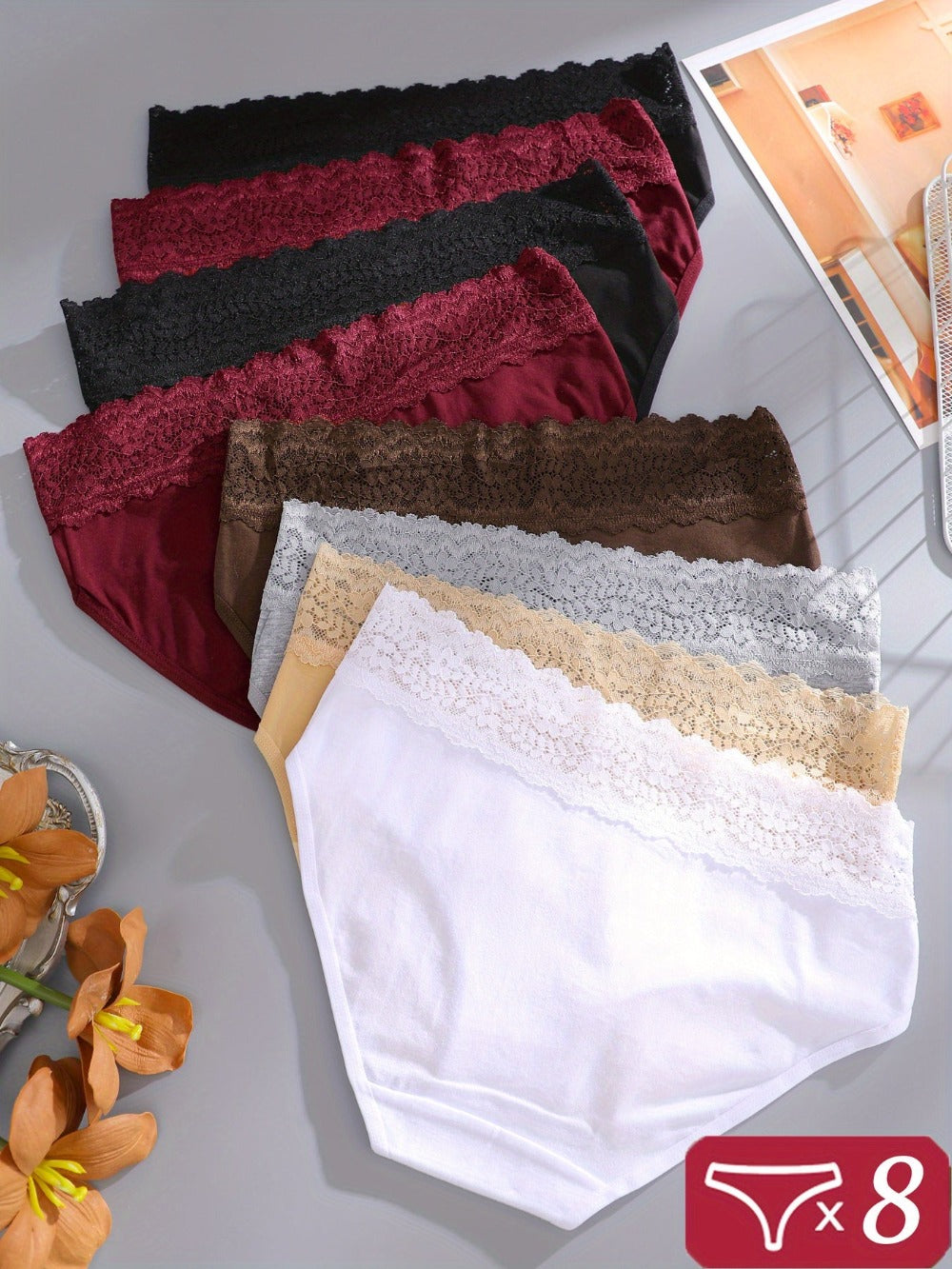 Women's 8-Pack Briefs - Lace Daily Comfort
