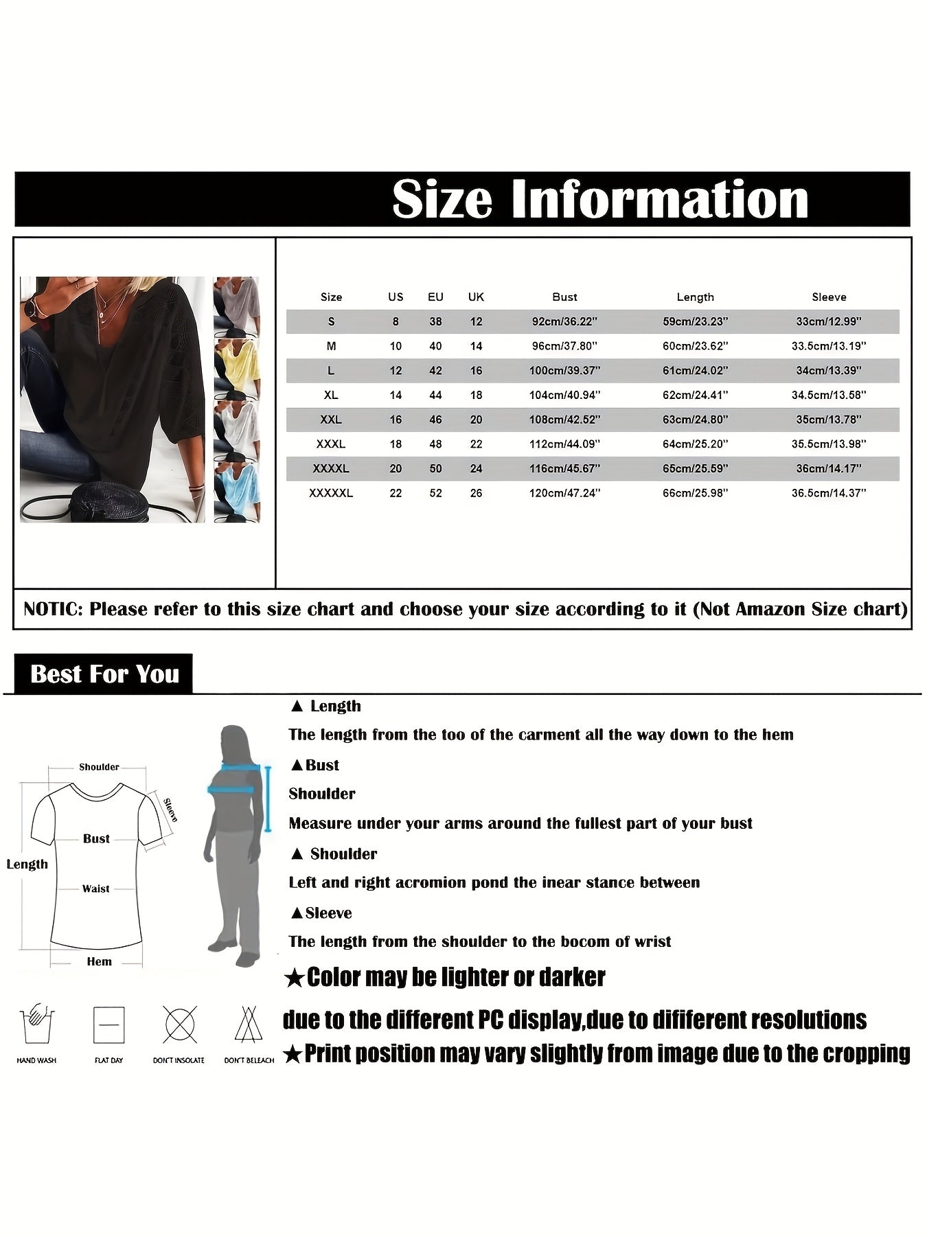 Plus Size - Plus Size - Plus Size Women'S 3/4 Sleeve Lined Tunic Top - Light Gray V-Neck Casual Loose Fit Shirt with Geometric Eyelet Detailing, High-Quality Autumn Tee for Layering Or Standalone Outfits, L-5XL